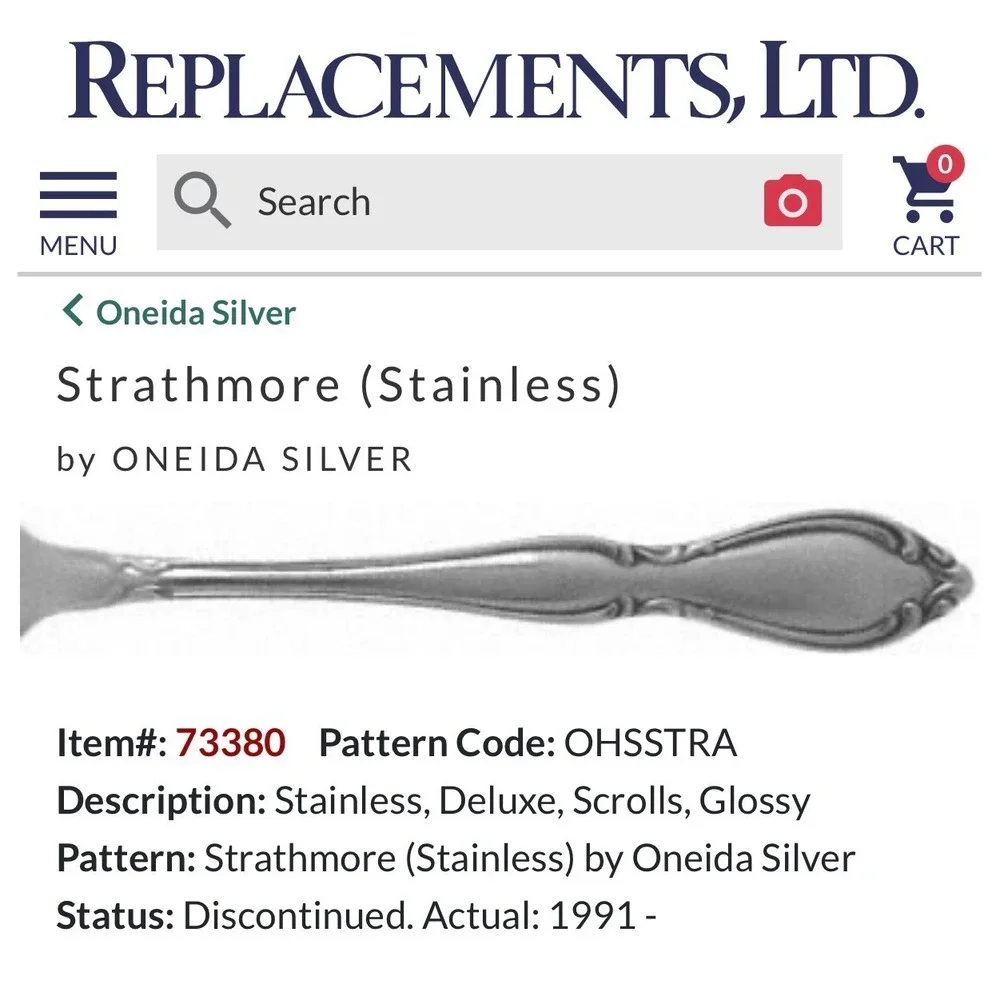 Oneida strathmore stainless